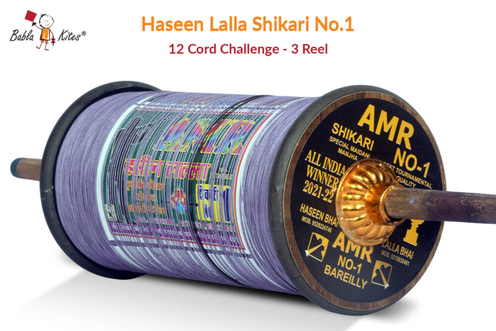 Original Haseen Lalla Shikari No. 1 - 12 Cord Challenge (3 Reel) Manjha + Free Shipping