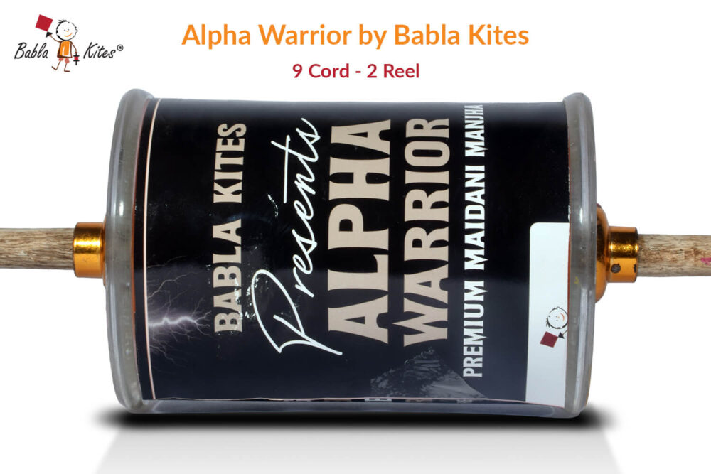 Alpha Warrior 9 Cord (2 Reel) By Babla Kites + Free Shipping