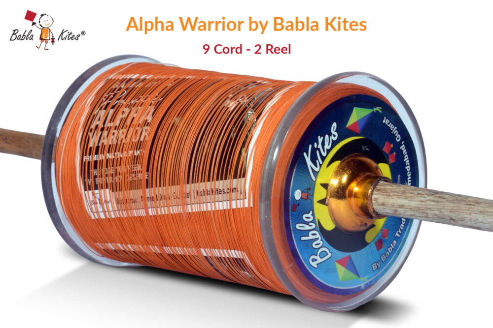 Alpha Warrior 9 Cord (2 Reel) By Babla Kites + Free Shipping