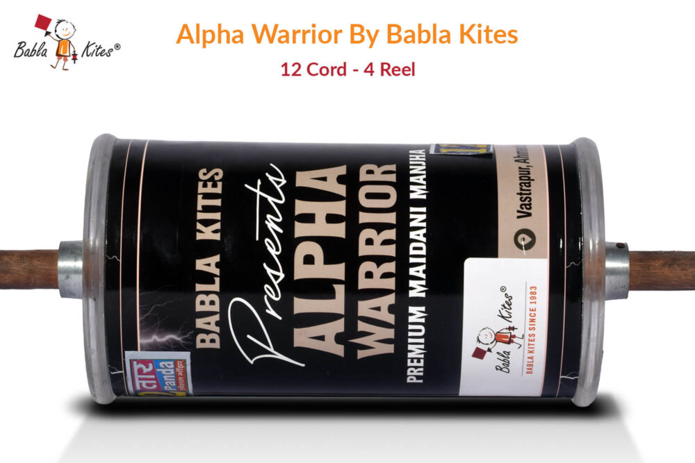 Alpha Warrior 12 Cord (4 Reel) By Babla Kites + Free Shipping