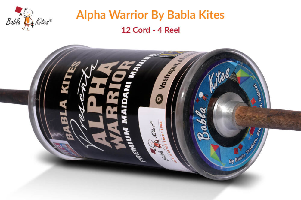 Alpha Warrior 12 Cord (4 Reel) By Babla Kites + Free Shipping