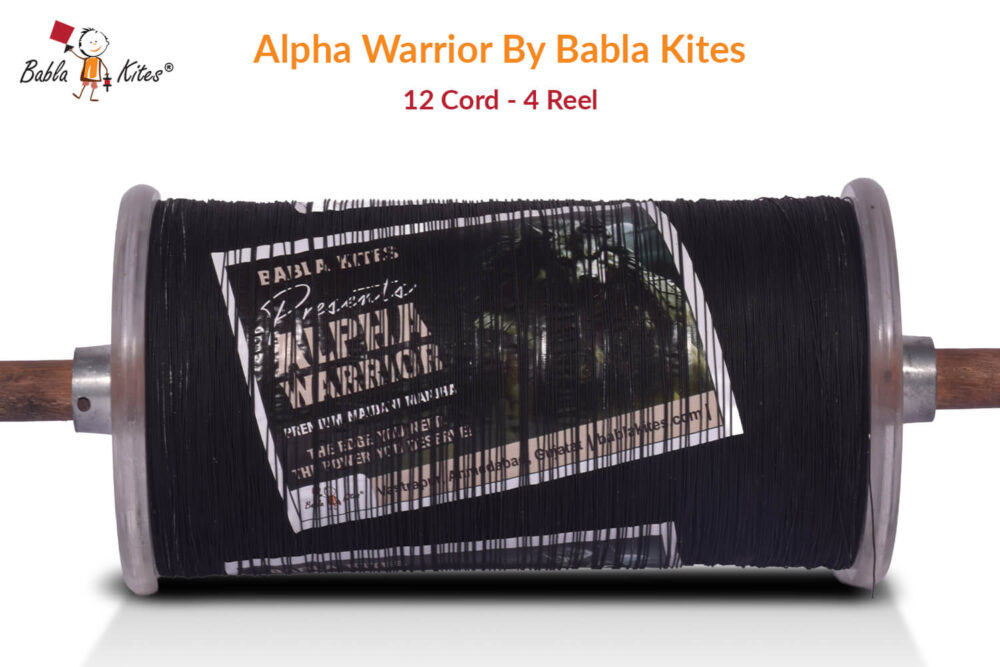 Alpha Warrior 12 Cord (4 Reel) By Babla Kites + Free Shipping