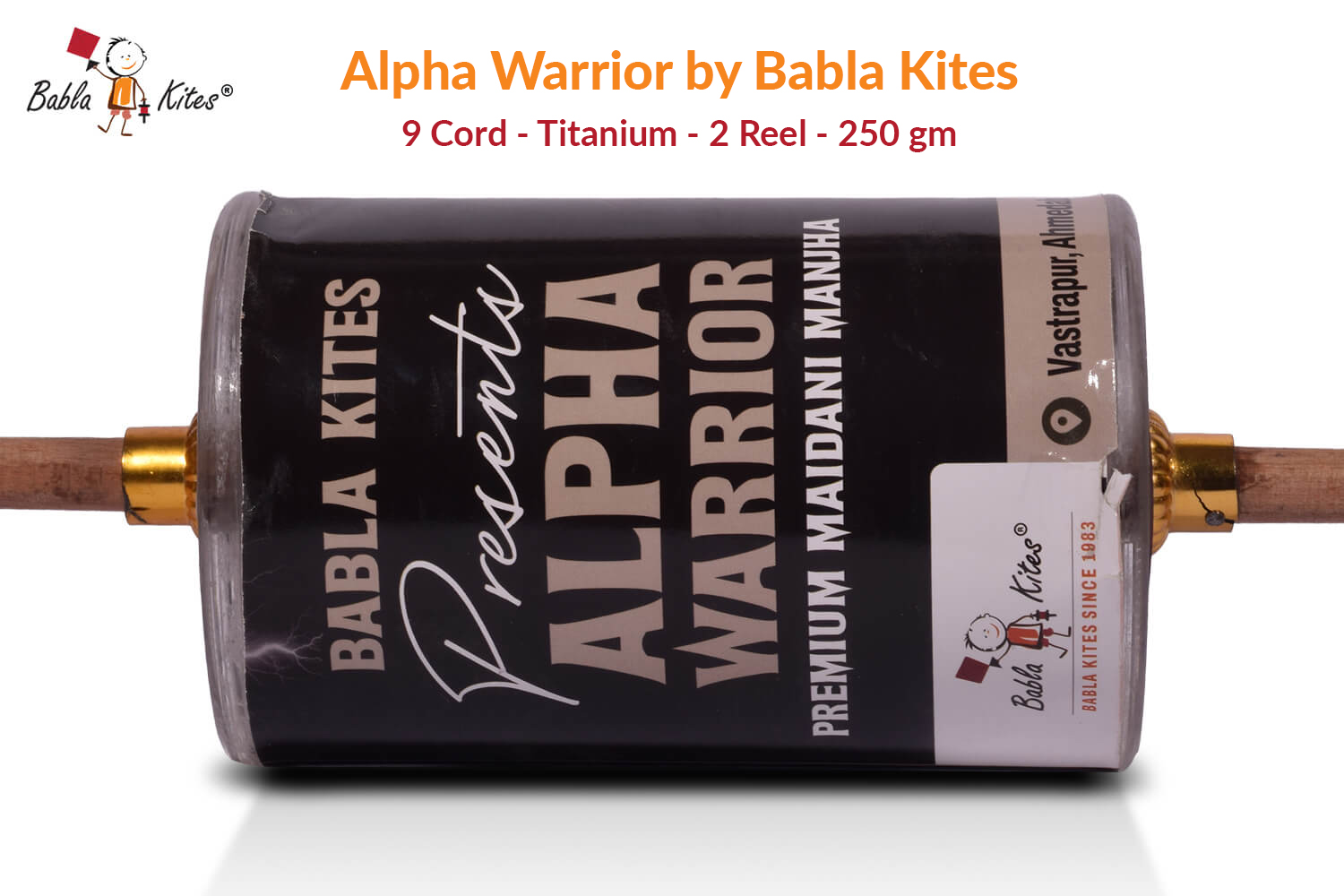 alpha-warrior-by-babla-kites-9-cord-titanium-2-reel-250gm Alpha Warrior 9 Cord Titanium (2 Reel) By Babla Kites