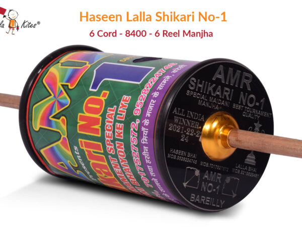 Original Haseen Lalla Shikari No. 1 - 6 Cord Hammer 8400 (6 Reel) Manjha